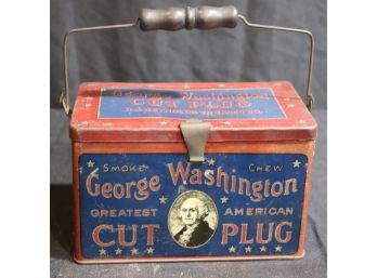 George Washington Cut Plug Tobacco Tin