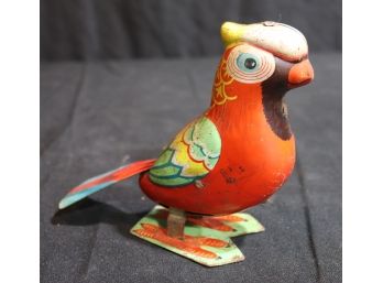 Vintage Pecking Bird Tin Toy
