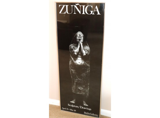 Framed Poster Zuniga Sculpture/Drawings Sindin Galleries In A Quality Metal Frame