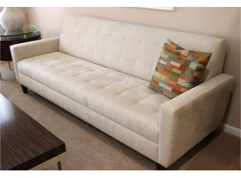 Contemporary Sofa With A Textured Checkered Fabric