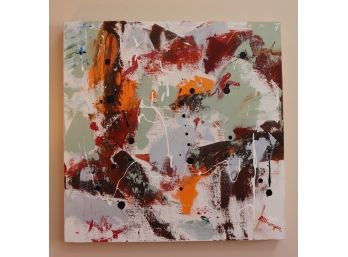 Signed Abstract Painting By Artist R. Stronger