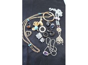 Collection Of Womens Jewelry Includes Sterling Rings & More