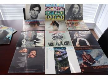 Collection Of Records Includes Stevie Wonder, The Beatles 65, Joan Baez, Elvis, Rolling Stones & James Taylor