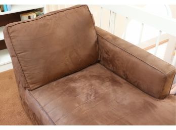 Crate & Barrel Brown Coffee Colored Chaise Sofa