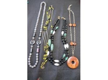 Assorted Beaded Stone Necklaces Assorted Size Pieces