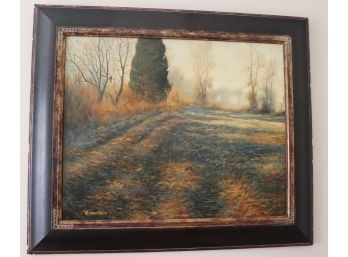 Framed Painting Signed By Artist E. Masters Approx. 38 Inches X 32 Inches