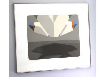 Thyoloroid 22/70 Signed Geometric Seriagraph  By Artist Marko Spalatin 32 Inches X 28 Inches