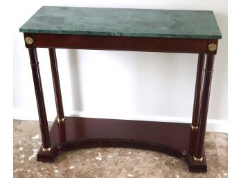 Small Wood Console With Stone Top