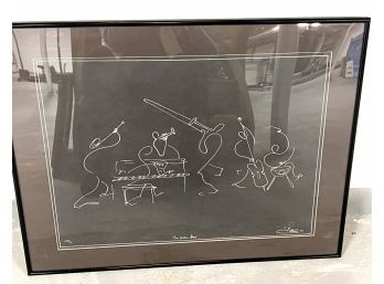 New Orleans Jazz Signed Print, Limited Edition, 1989 In A Metal Frame