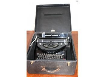 Vintage Monarch Noiseless 8 Typewriter Includes Hard Case With Handle