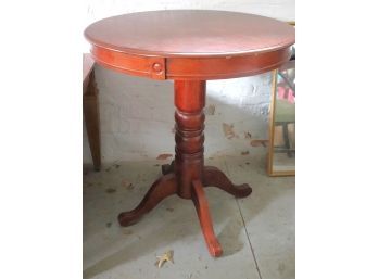 36-Inch Round Wood High-Top Table Will Look Great Refinished