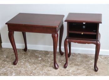 Bombay Company 2 Piece Accent Table Set, Smaller Piece Has A Sliding Shelf