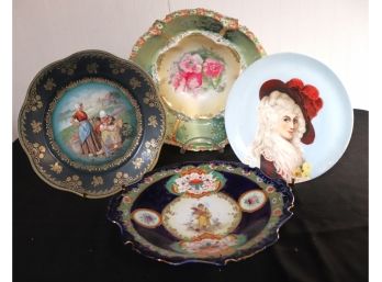 Group Of 5 Antique Porcelain Items With Prussia Bowl, & Limoges Plates