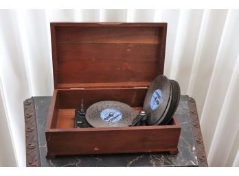 Miniature Vintage Disc Music Box With Thorens Opera Discs