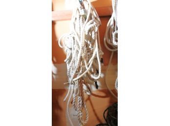 Lot Of Boating Rope In White Colors In 1/2 - 3/4 Widths