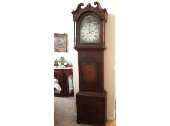 Amazing Tall Case Late Federal Grandfather Clock By WM Wakefield