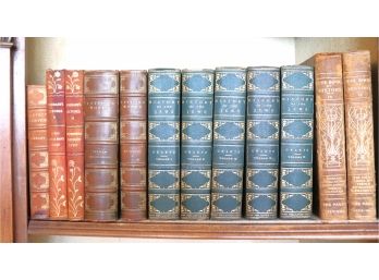 Lot Of Antique Leather - Bound Books Featuring History Of The Jews