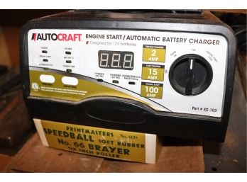 AutoCraft Automatic Battery Charger & Cables