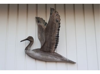 Two Wooden Outdoor Waterfowl Wall Art Decor