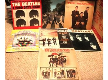 Lot Of 7 Beatles Record Albums With Rare Covers