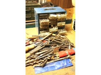 Lot Of Vintage Files, Augers & Drill Bits & Screws- Lots Of Them!