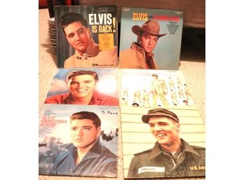 Lot Of 7 Elvis Record Albums With Elvis Is Back & 50,000 Elvis Fans Cant Be Wrong