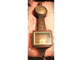 Vintage Banjo Clock With Seahorse Design