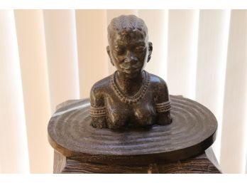 Hand Carved African Female Bust By Gregory & Joe Mutasa