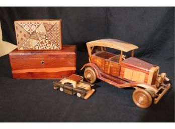 Lot Of 4 Fine Wood Collectible Pieces