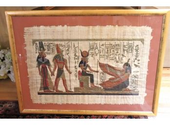 Framed Egyptian Papyrus Hieroglyph Print