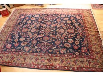 Finely Handwoven Persian Sarouk Style Wool Area Rug  Circa 1930