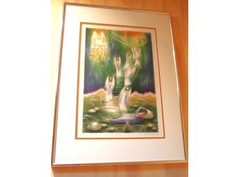 Signed Limited Edition Framed Artist Proof  Vibrant & Colorful Stairway To Heaven