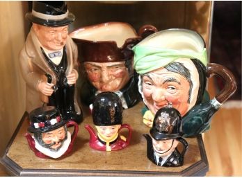Assorted Traditional English Toby Mugs And Miniature Teapots