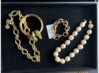 This Fun Jewelry Assortment Includes Karl Lagerfield, Rivka Friedman And A Chunky Pearl Style Necklace