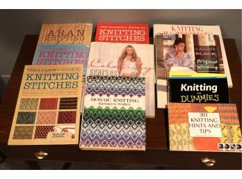 Collection Of Knitting Soft & Hardcover Books