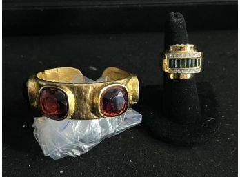 Pair Of Vintage Kenneth Lane Costume Jewelry Pieces