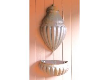 Fabulous Wall Hanging Metal Cistern And Planter
