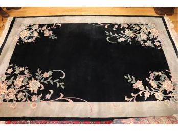 Beautiful Oriental Style Rug With Floral Border