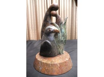 High Quality Anasazi Spirit Bronze Sculpture Signed Marco A Oviedo
