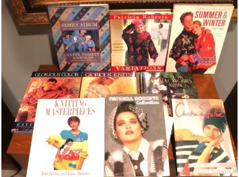 Assortment Of 80s Hard Cover All Season-Knitting Books