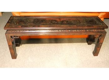 AMAZINGLY Detailed Inlay Carved Chinese Console Table