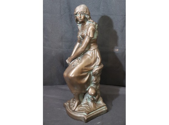 Pretty Resin Sculpture Made In France With A Patina Like Finish