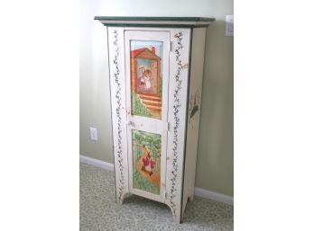 Pretty Hand Painted Storage Cabinet
