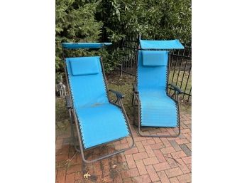 2 Folding Outdoor Chairs With Canopy By Just Relax Great For The Beach & Camping