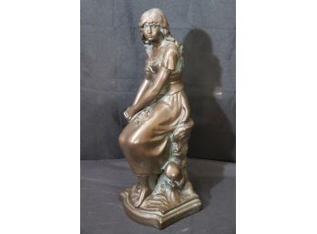 Pretty Resin Sculpture Made In France With A Patina Like Finish
