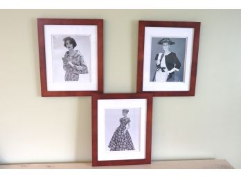 3 Fun Framed Fashionista Model Prints