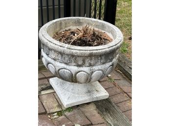 Large Cement Outdoor Planter On Base