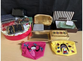 Hat Box, 7 Beaded Coin Purses, Bejeweled Box Wristlet & More