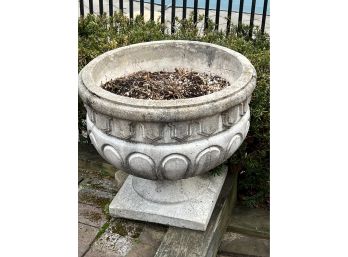 Large Cement Outdoor Planter On Base