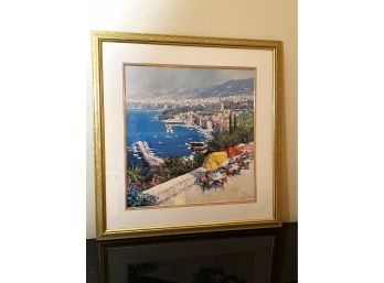 Framed Print Of Riviera In Vibrant Colors